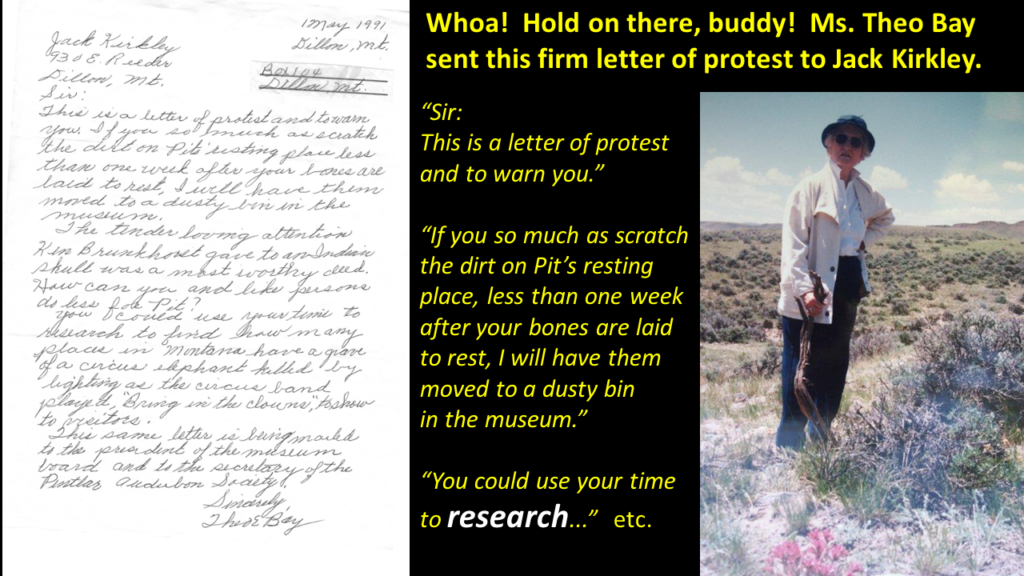Excerpt of letter sent from <s Theo Bay as read in episode.